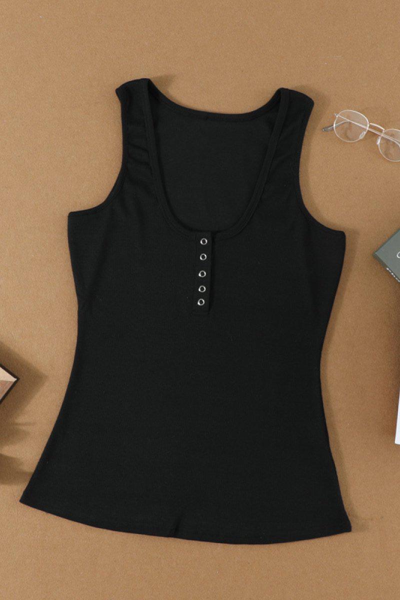 Button Down Tank Top BLUE ZONE PLANET