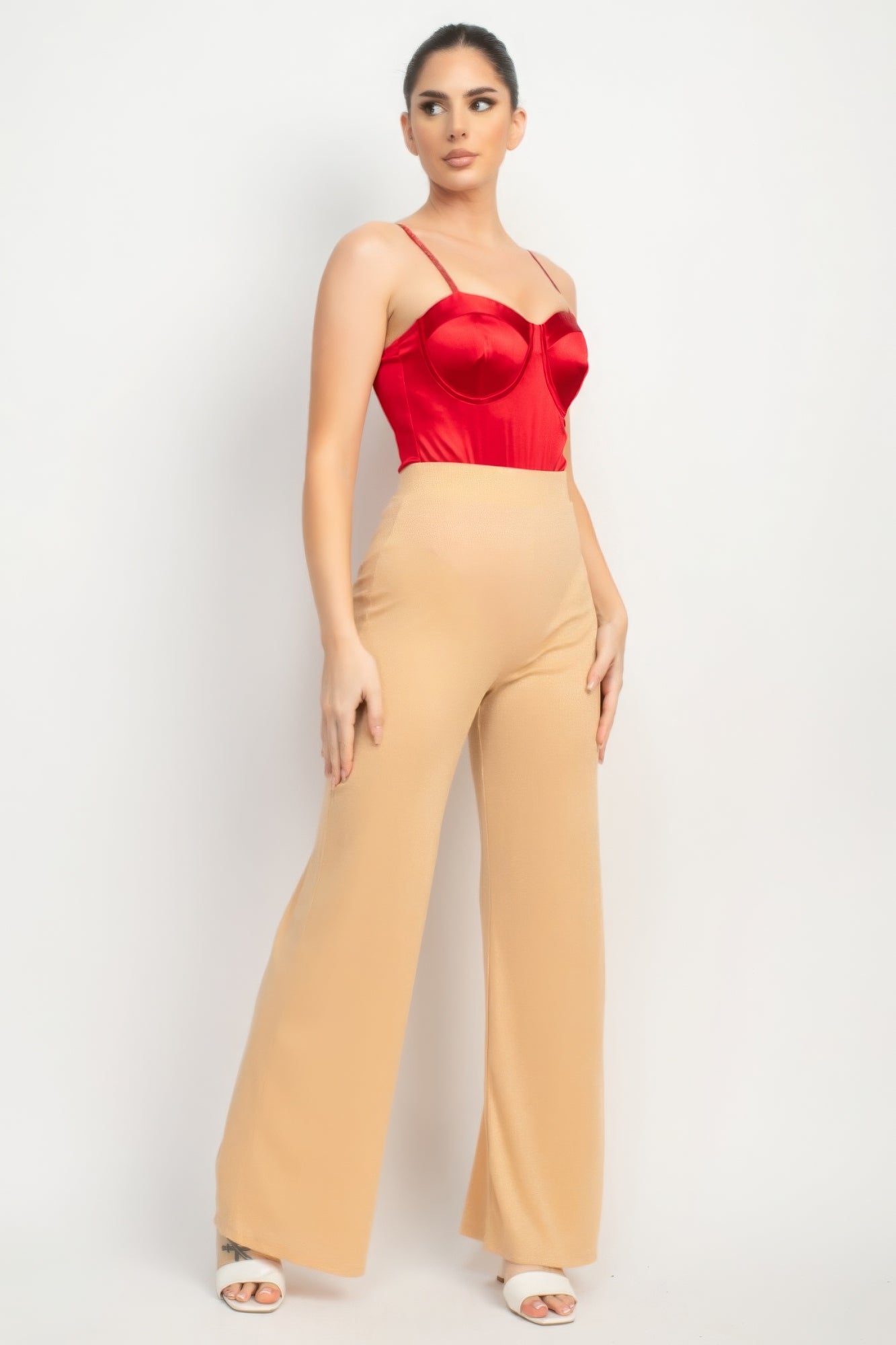 Eve's Rhinestone Strap Sweetheart Bodysuit Blue Zone Planet