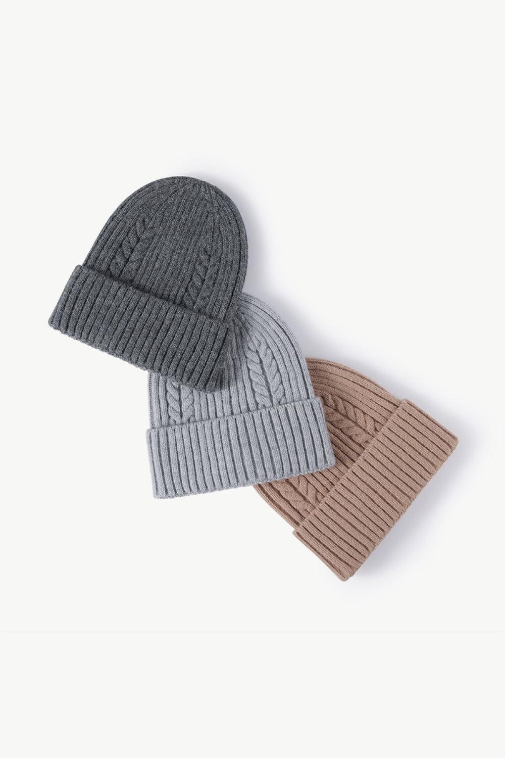 Cable-Knit Cuff Beanie BLUE ZONE PLANET