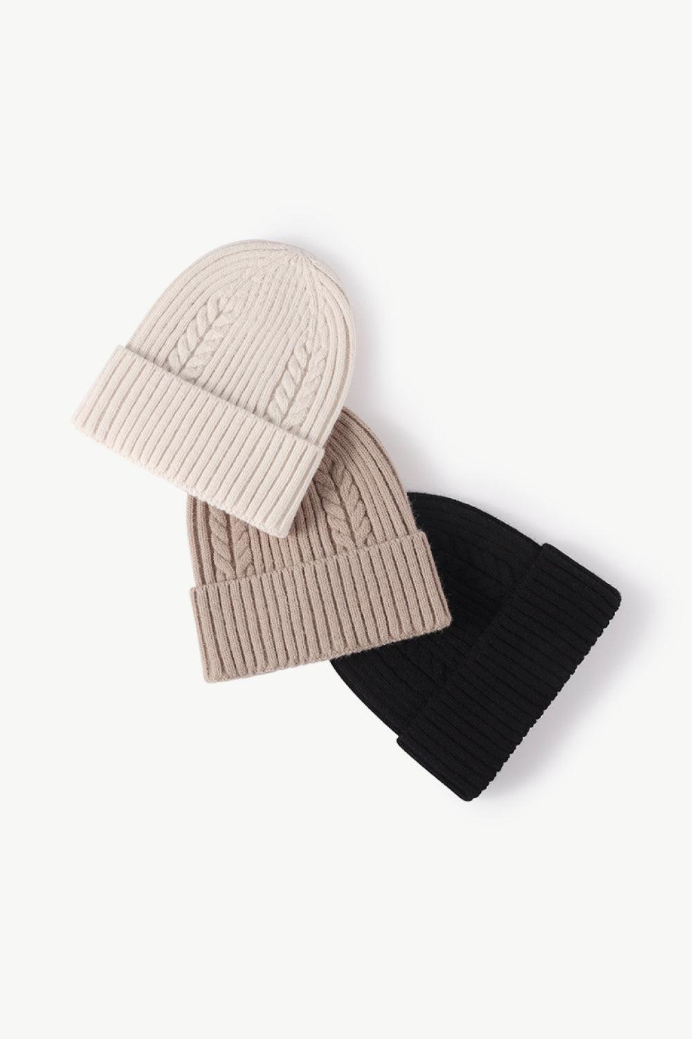 Cable-Knit Cuff Beanie BLUE ZONE PLANET