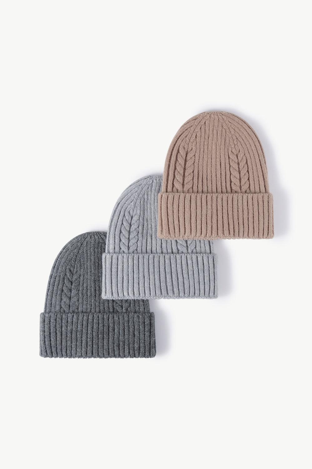 Cable-Knit Cuff Beanie BLUE ZONE PLANET