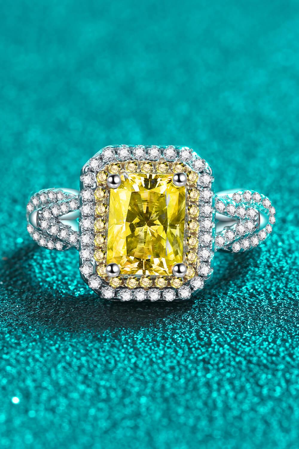 Can't Stop Your Shine 2 Carat Moissanite Ring BLUE ZONE PLANET
