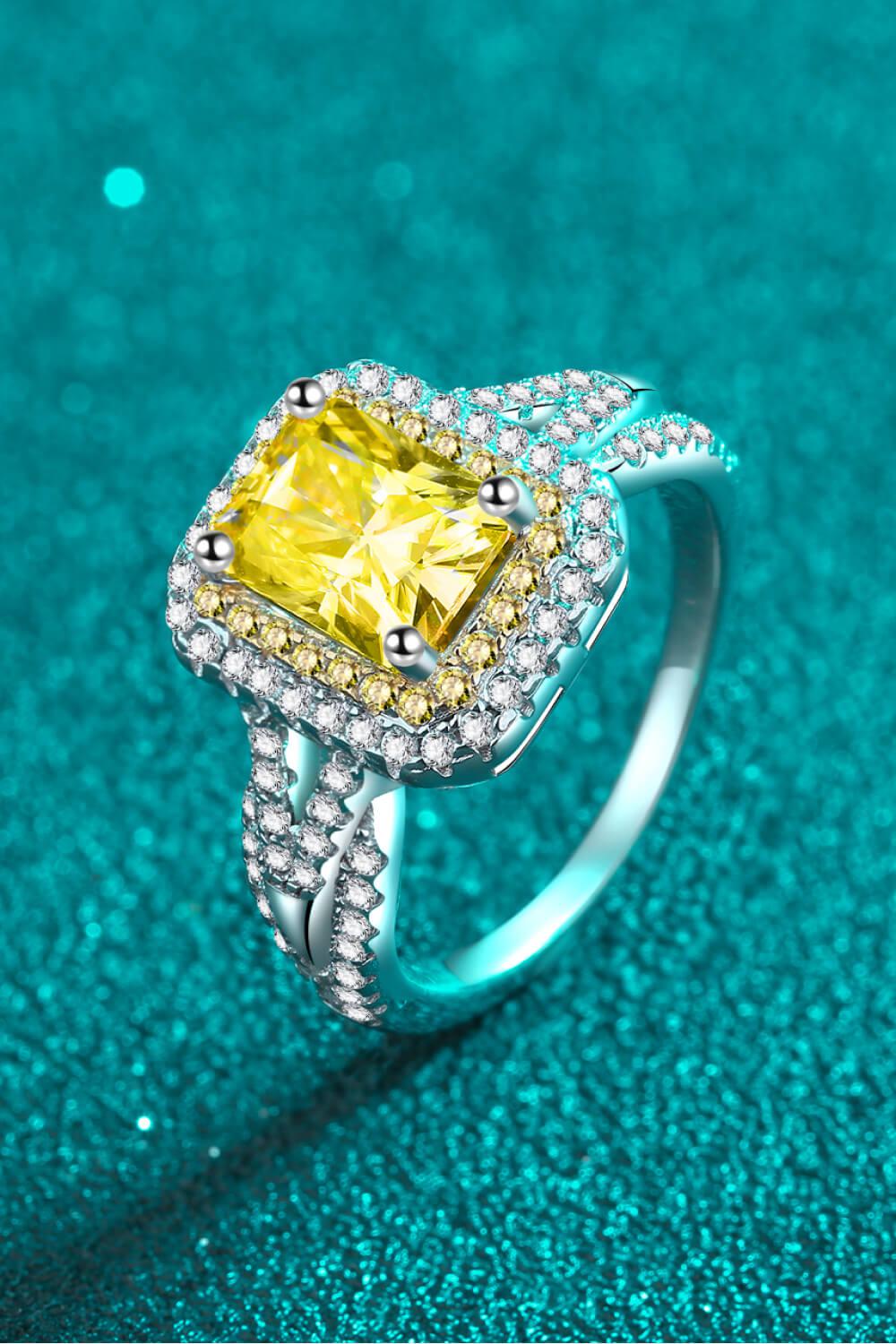 Can't Stop Your Shine 2 Carat Moissanite Ring BLUE ZONE PLANET