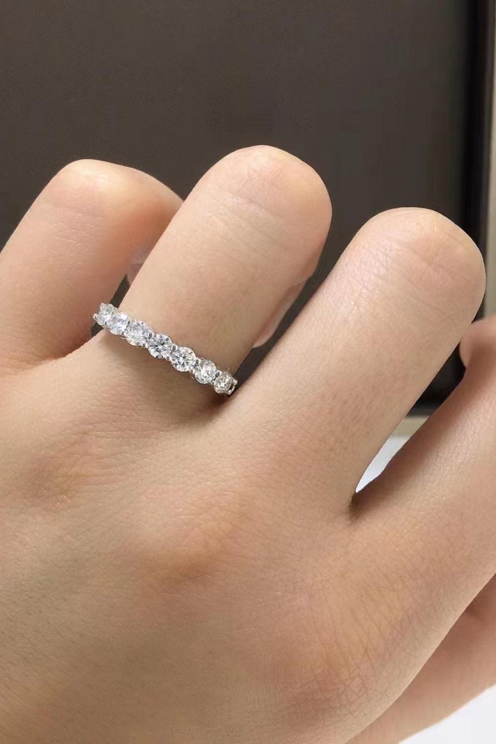 Charming Moissanite 925 Sterling Silver Ring BLUE ZONE PLANET