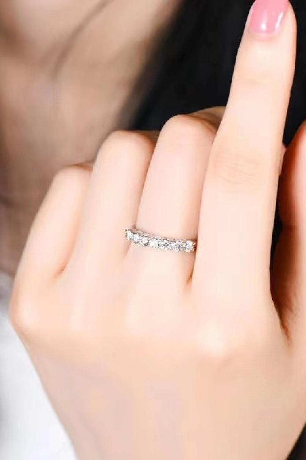 Charming Moissanite 925 Sterling Silver Ring BLUE ZONE PLANET