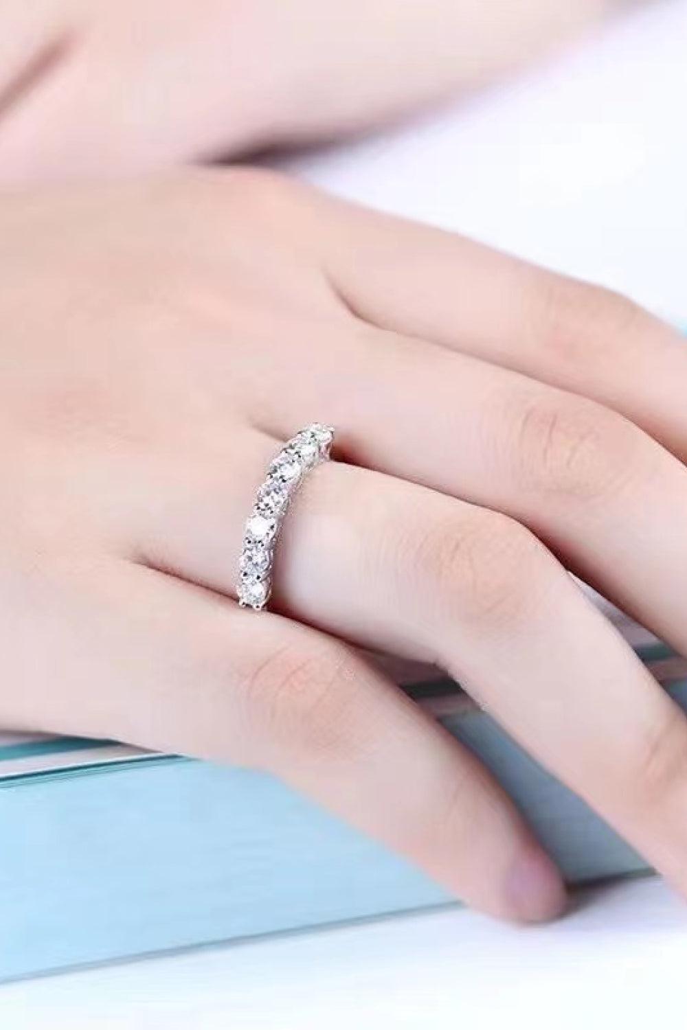 Charming Moissanite 925 Sterling Silver Ring BLUE ZONE PLANET