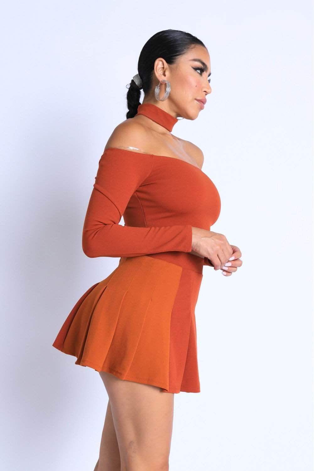 Choker Off-shoulder Top Set Blue Zone Planet