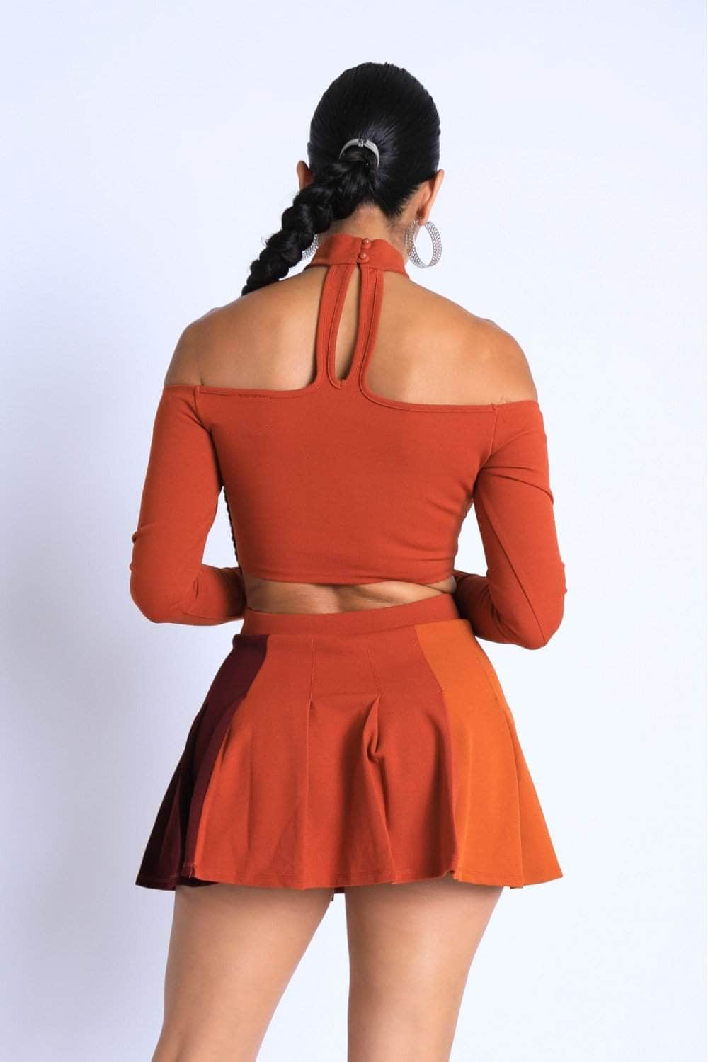 Choker Off-shoulder Top Set Blue Zone Planet