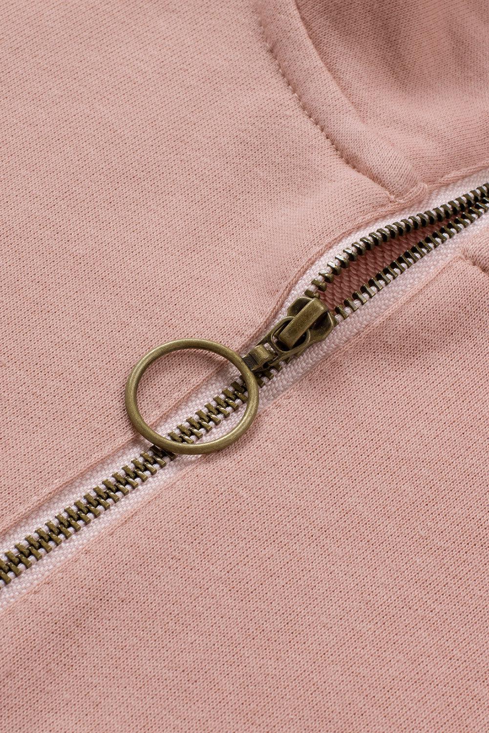 Color Block Quarter Zip Sweatshirt BLUE ZONE PLANET