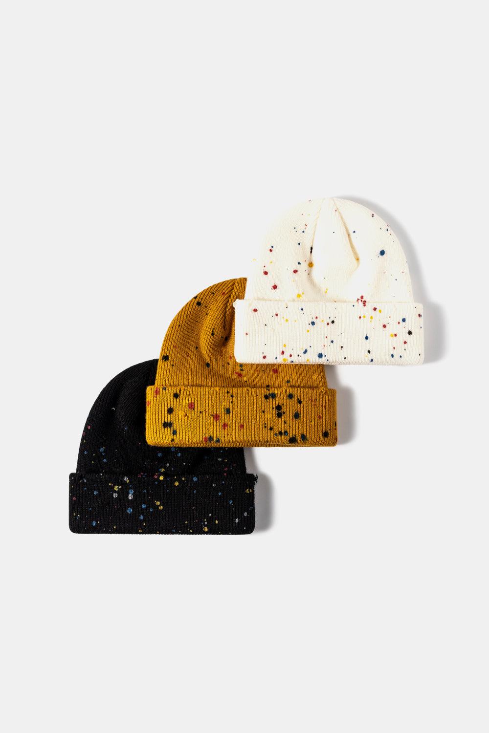 Confetti Rib-Knit Cuff Beanie BLUE ZONE PLANET