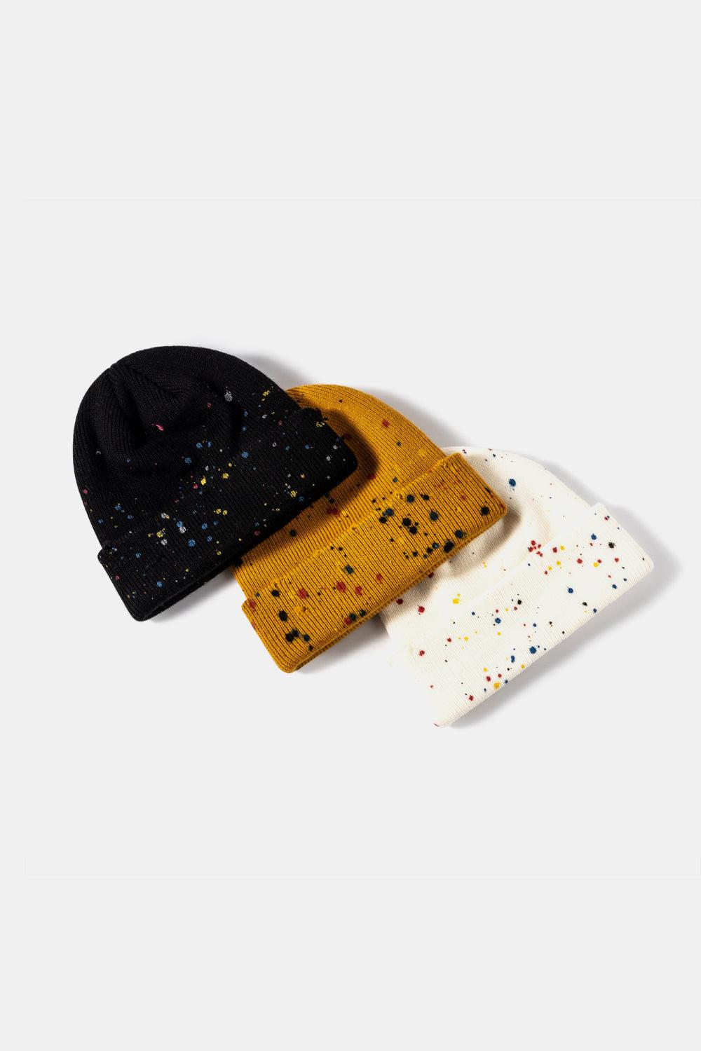 Confetti Rib-Knit Cuff Beanie BLUE ZONE PLANET