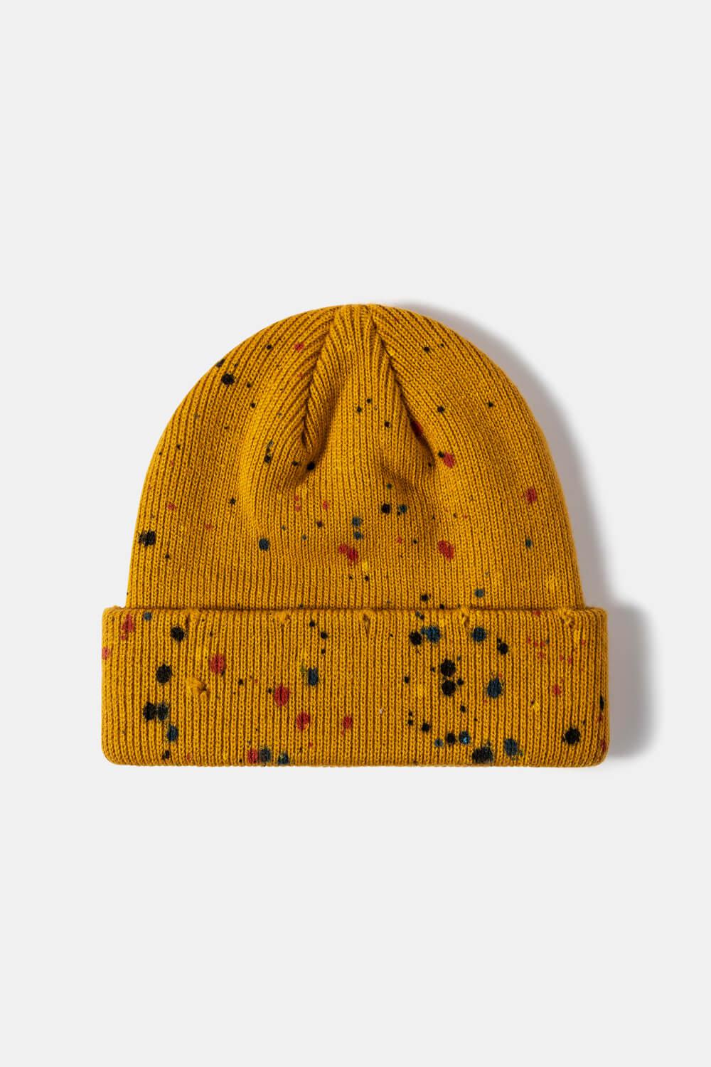 Confetti Rib-Knit Cuff Beanie BLUE ZONE PLANET