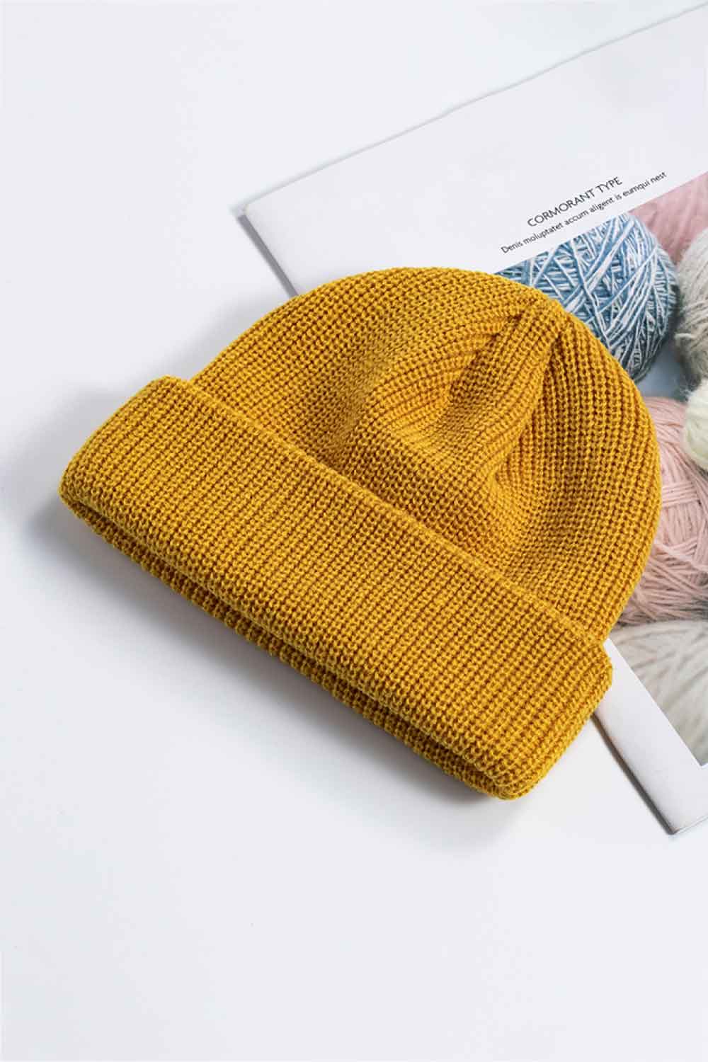 Cozy Rib-Knit Cuff Beanie BLUE ZONE PLANET
