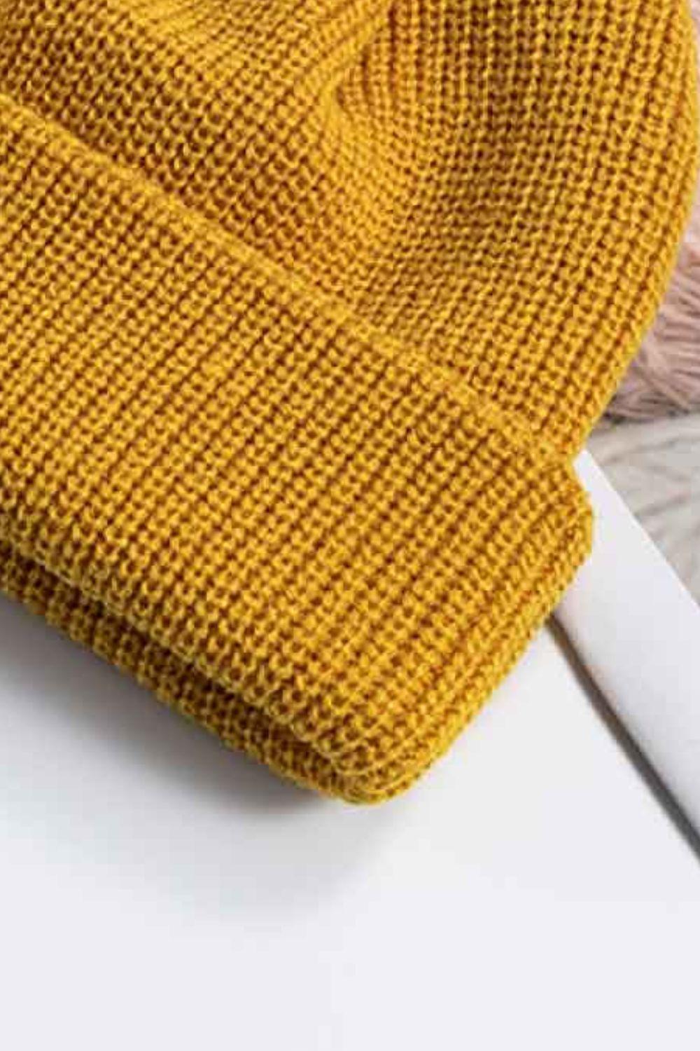 Cozy Rib-Knit Cuff Beanie BLUE ZONE PLANET