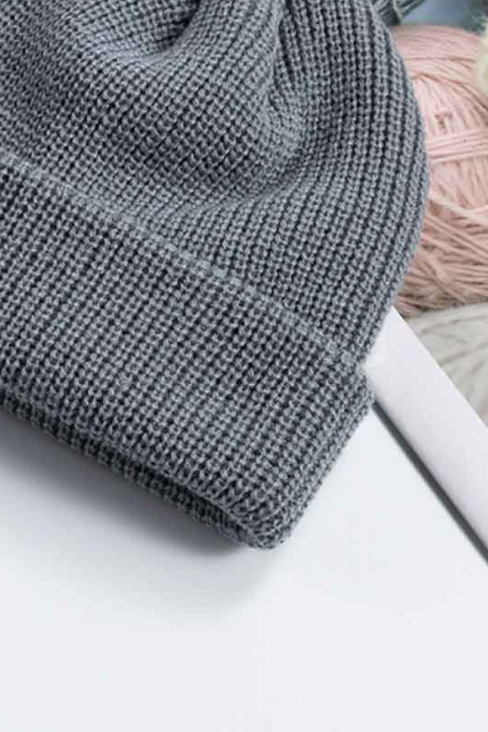 Cozy Rib-Knit Cuff Beanie BLUE ZONE PLANET