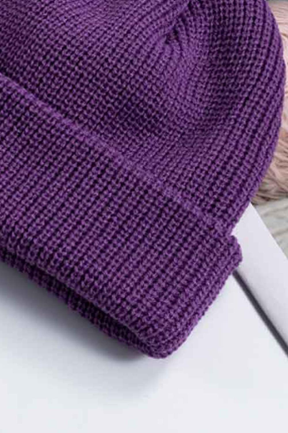Cozy Rib-Knit Cuff Beanie BLUE ZONE PLANET
