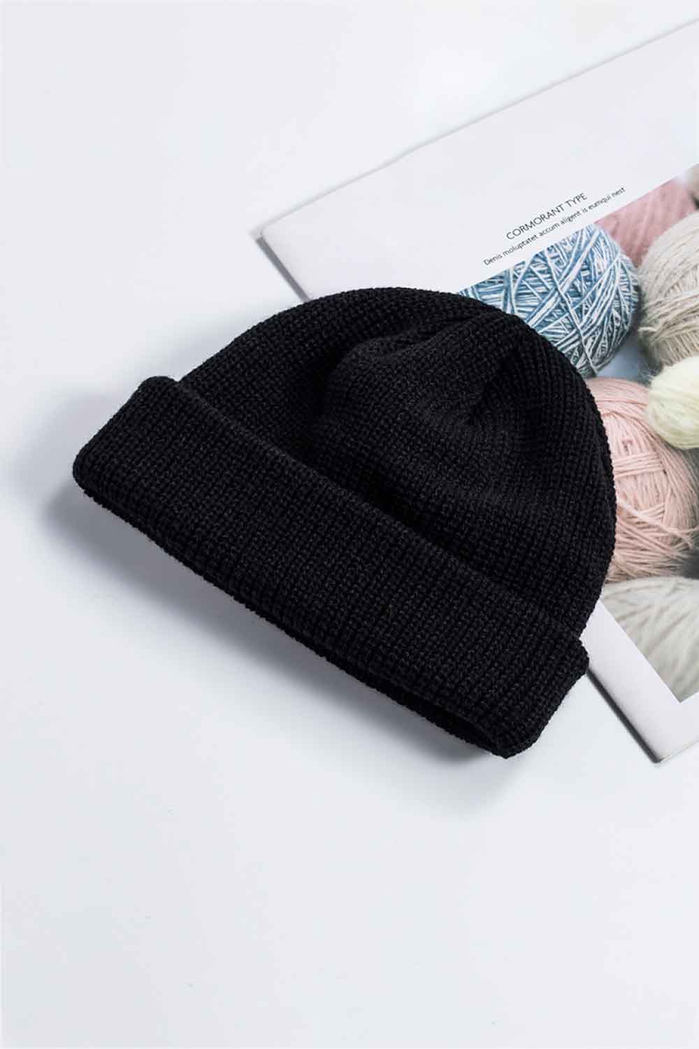 Cozy Rib-Knit Cuff Beanie BLUE ZONE PLANET
