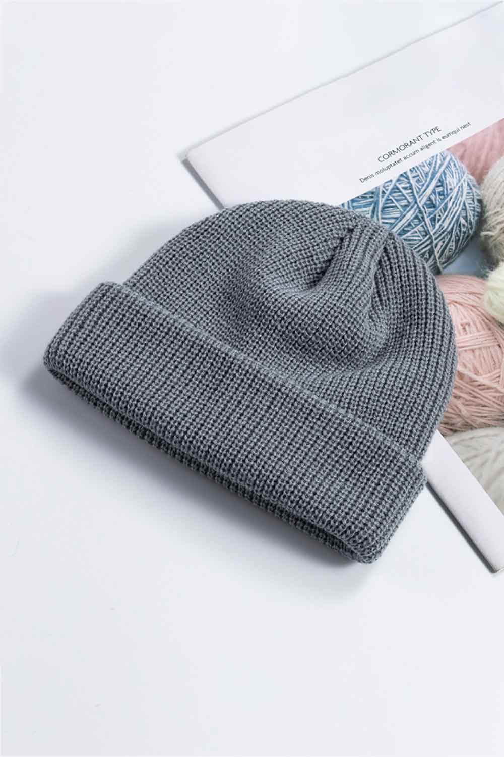 Cozy Rib-Knit Cuff Beanie BLUE ZONE PLANET