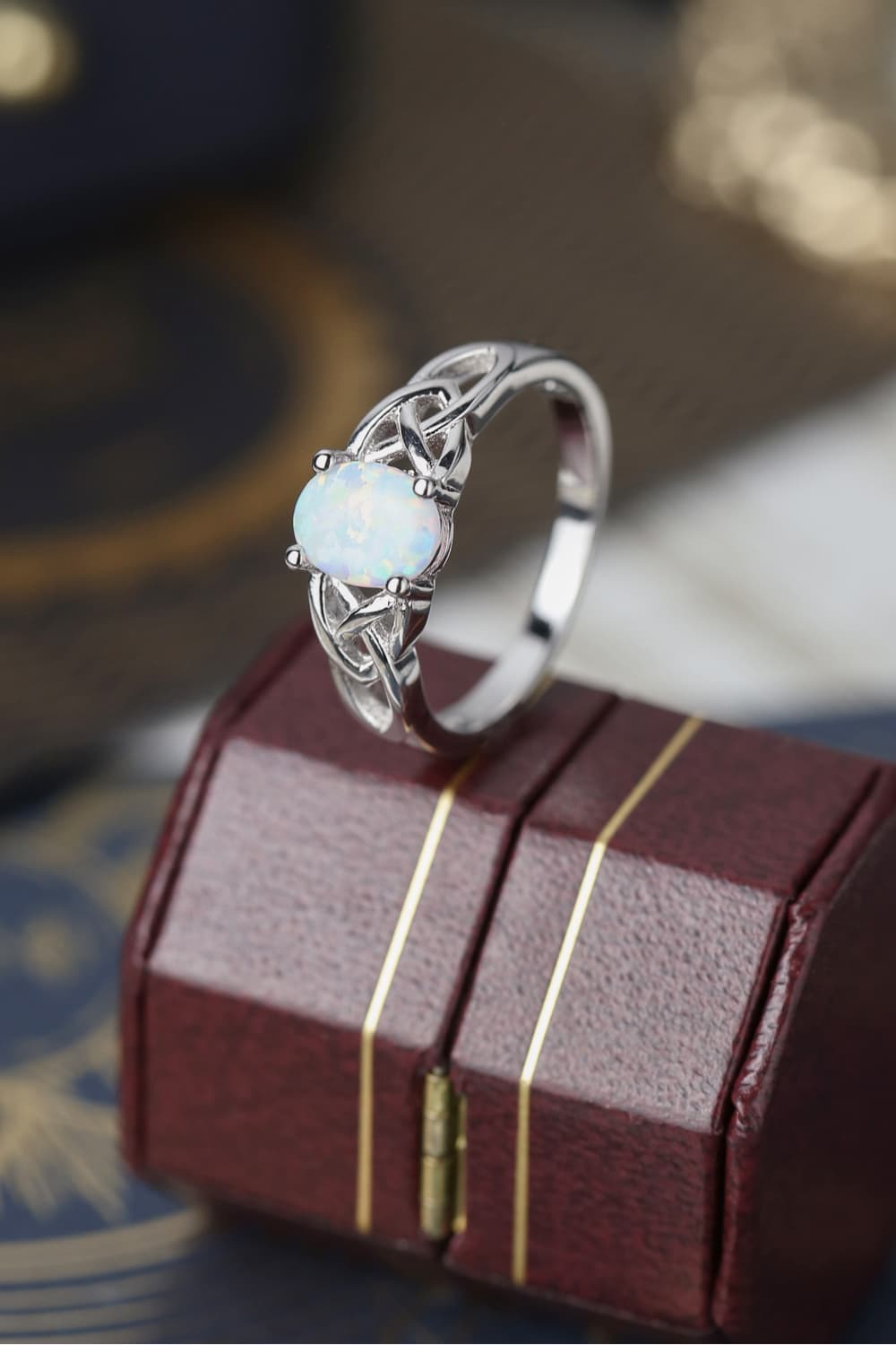 Crisscross 4-Prong Opal Ring BLUE ZONE PLANET