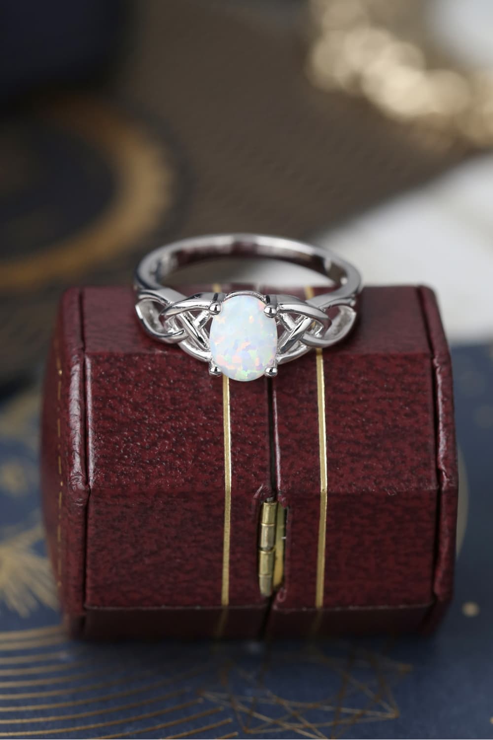 Crisscross 4-Prong Opal Ring BLUE ZONE PLANET