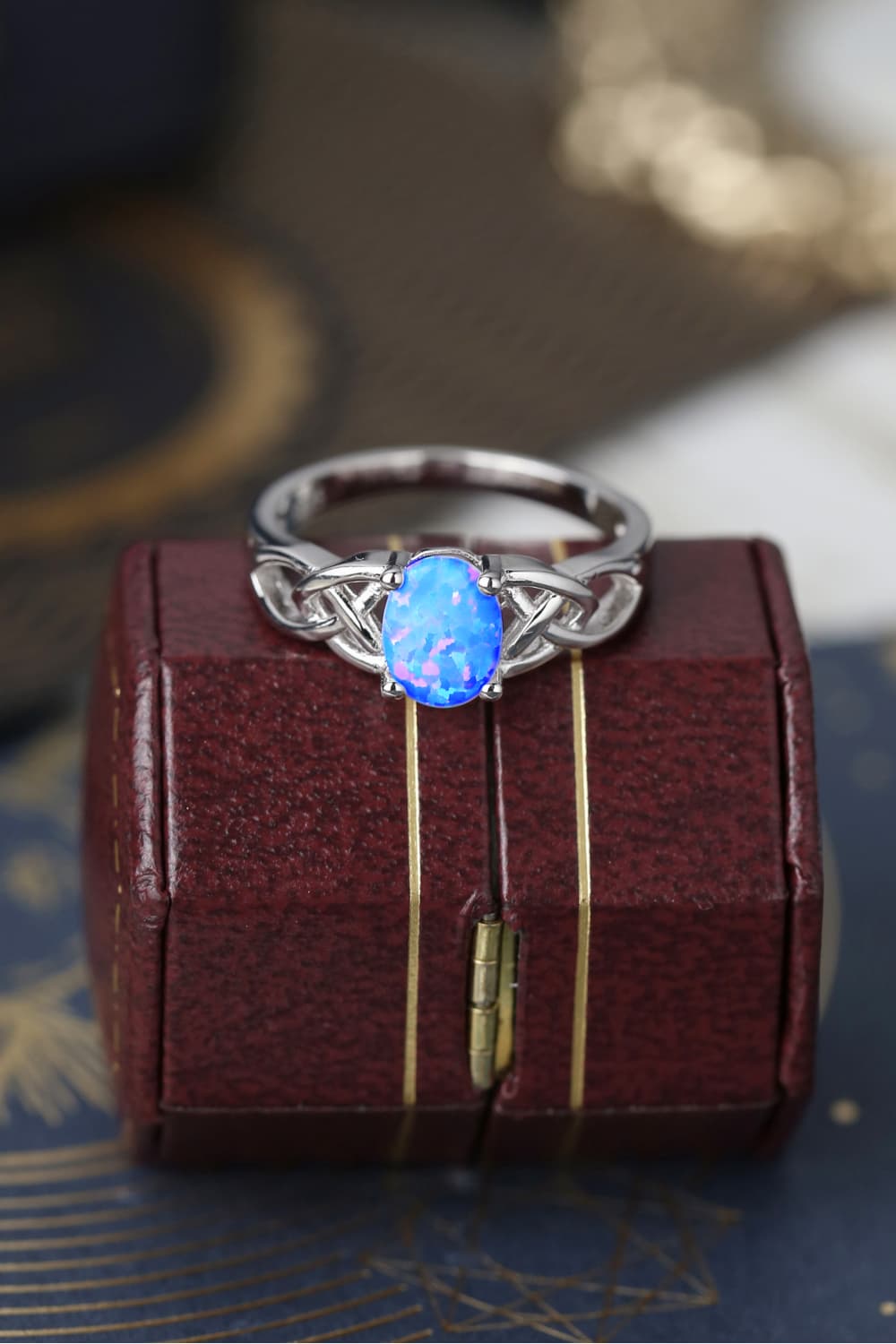 Crisscross 4-Prong Opal Ring BLUE ZONE PLANET