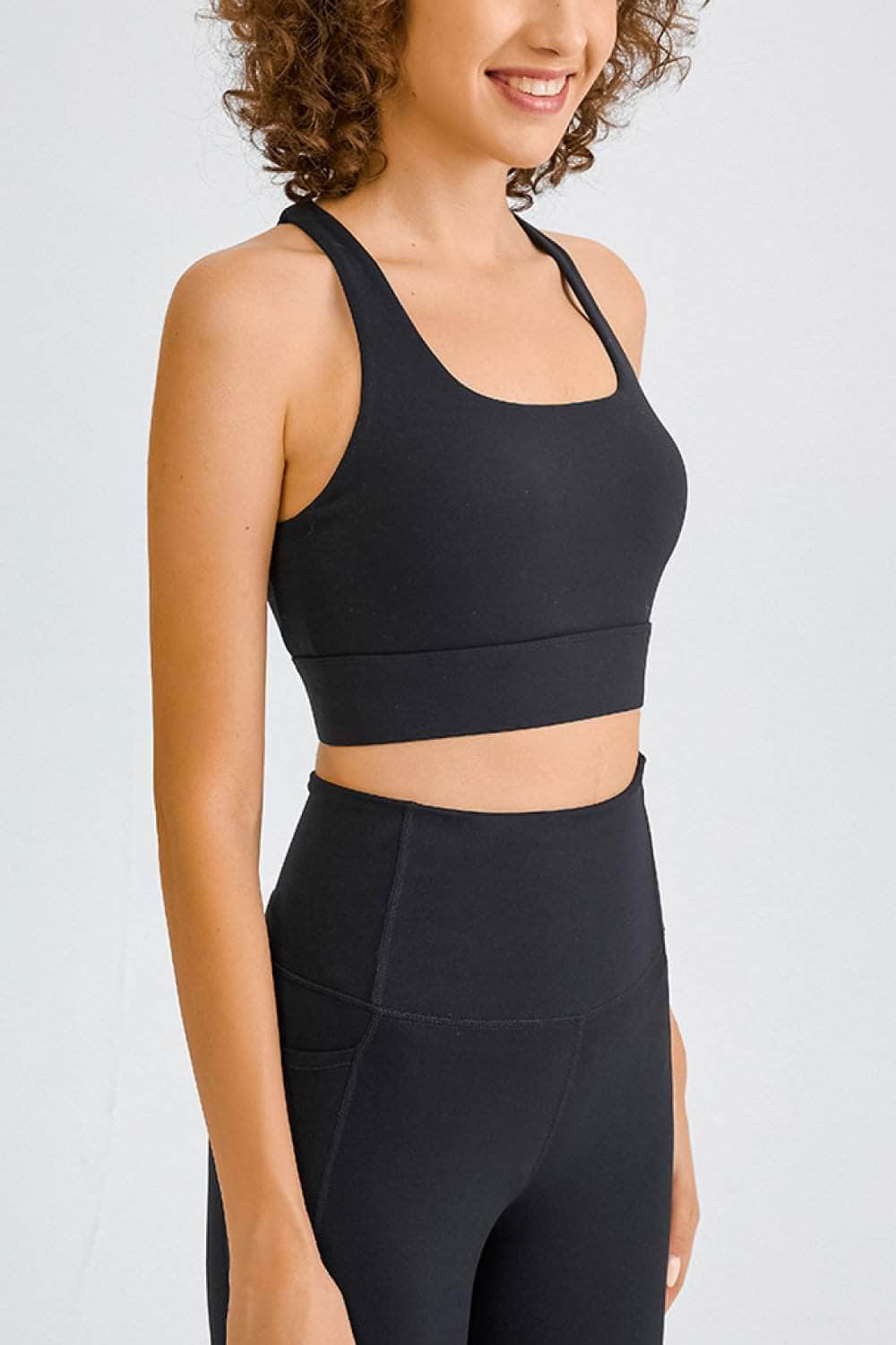 Cross Back Yoga Crop Top BLUE ZONE PLANET