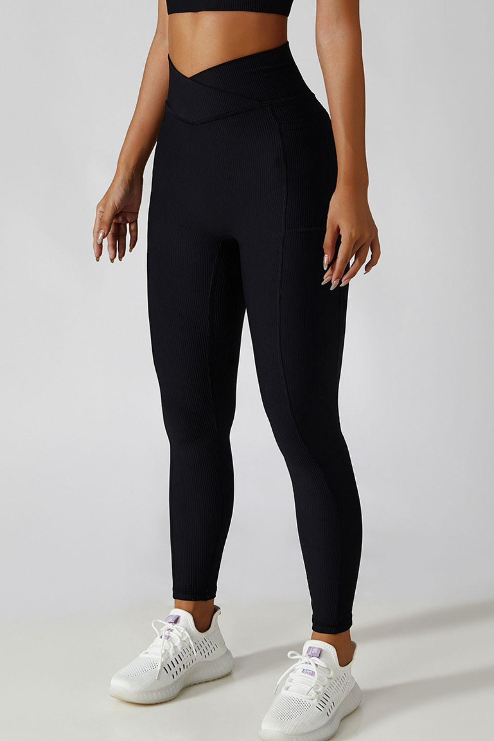 Crossover Waist Seamless Yoga Leggings BLUE ZONE PLANET