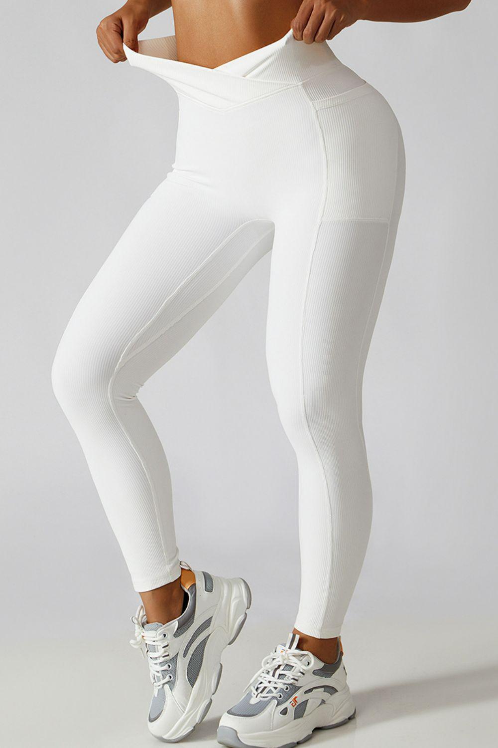 Crossover Waist Seamless Yoga Leggings BLUE ZONE PLANET