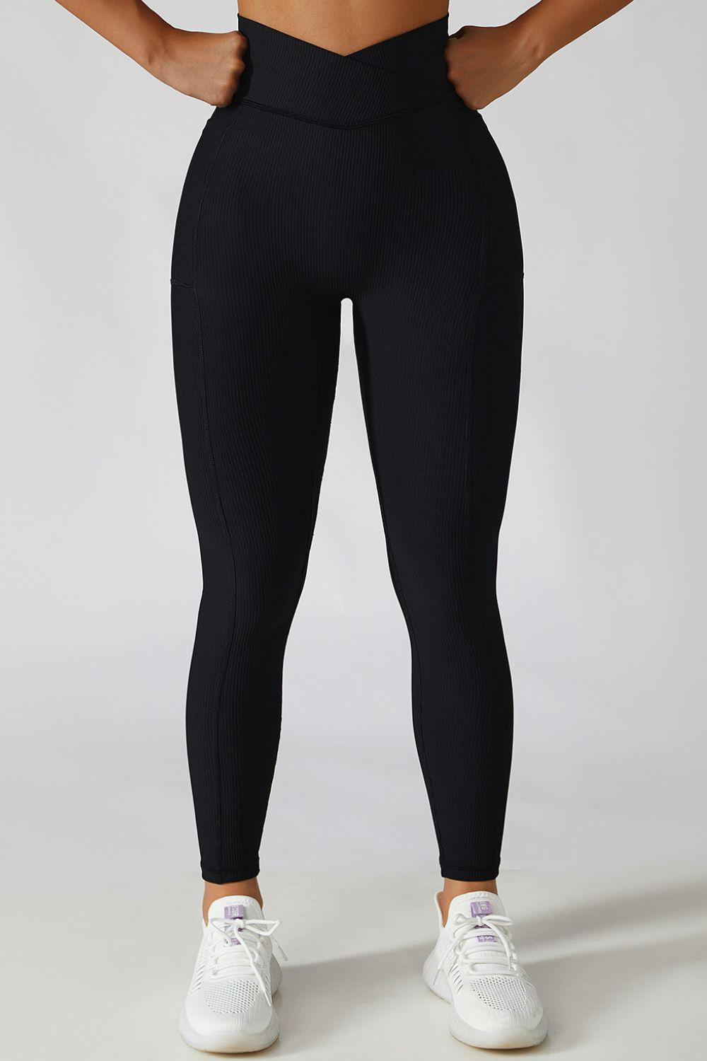 Crossover Waist Seamless Yoga Leggings BLUE ZONE PLANET