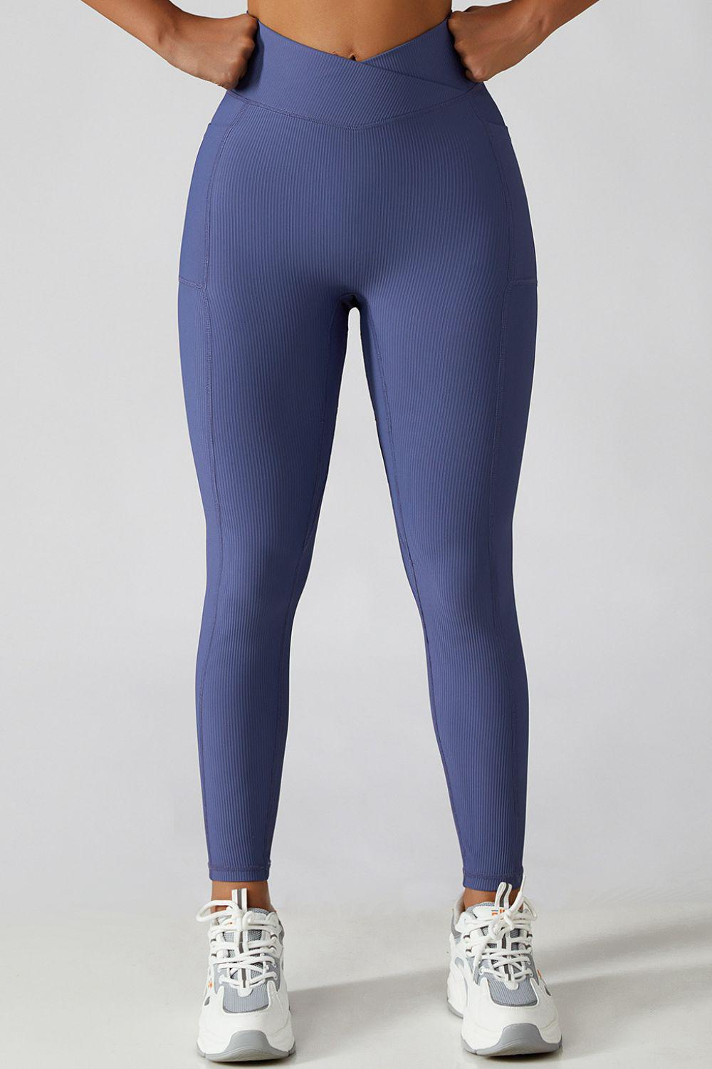 Crossover Waist Seamless Yoga Leggings BLUE ZONE PLANET