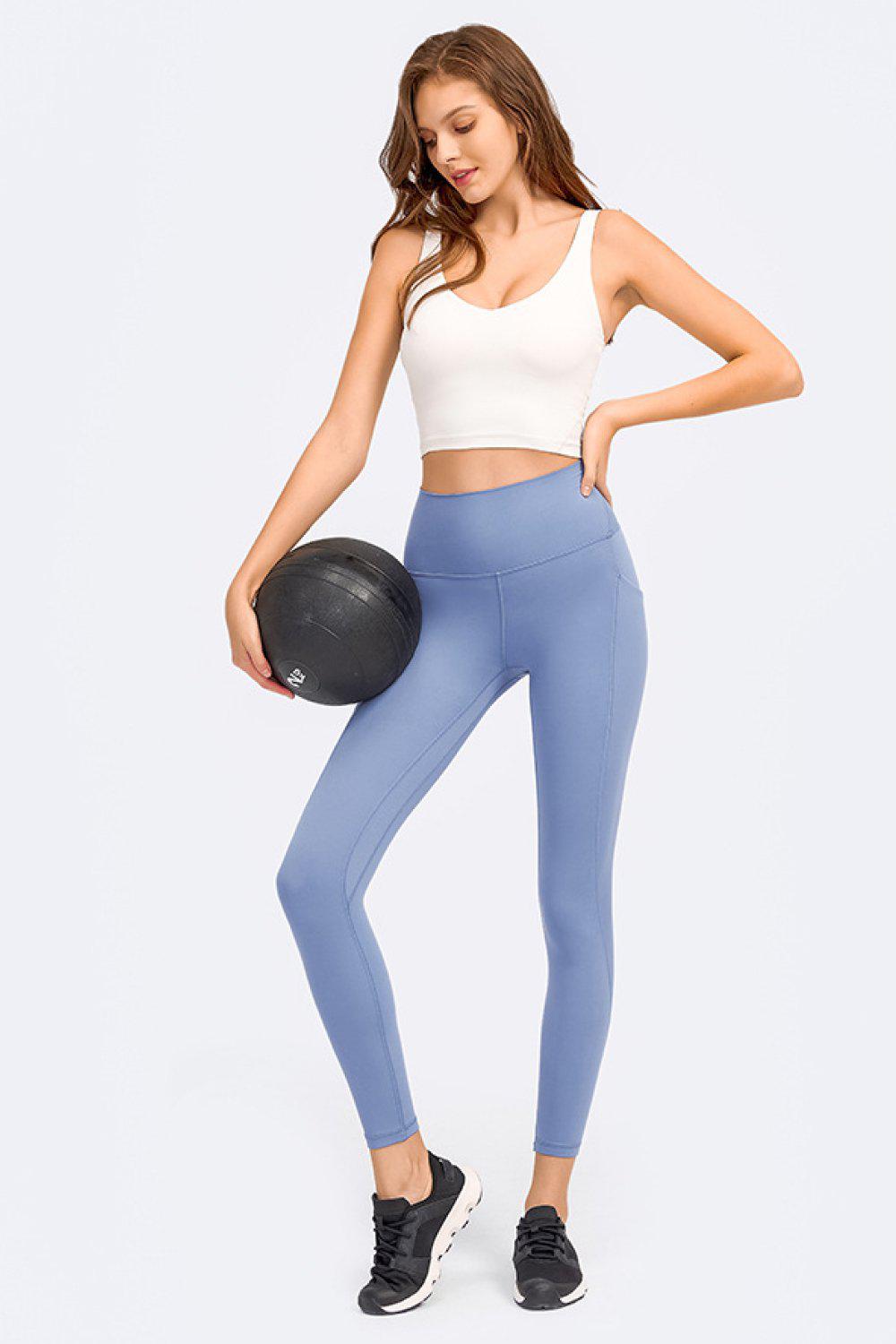 Deep V-Neck Crop Sports Bra BLUE ZONE PLANET