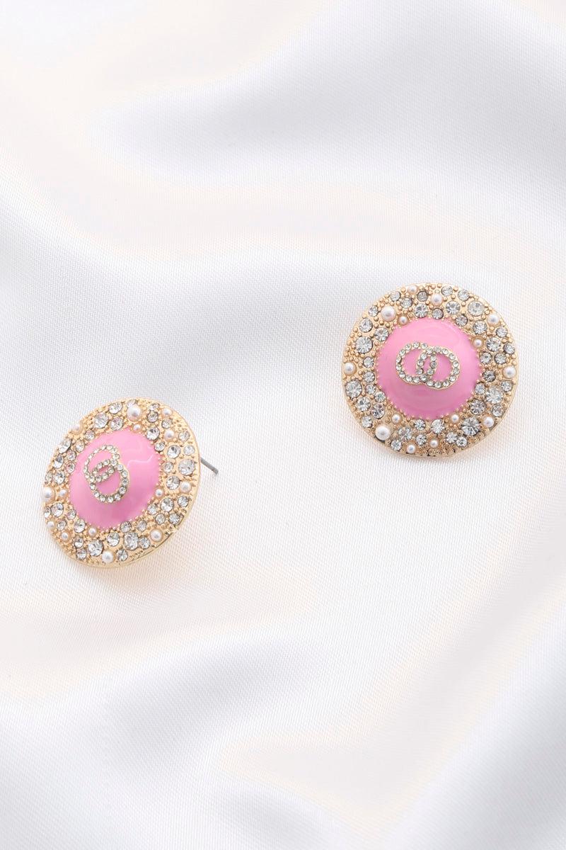 Double Circle Round Metal Earring Blue Zone Planet