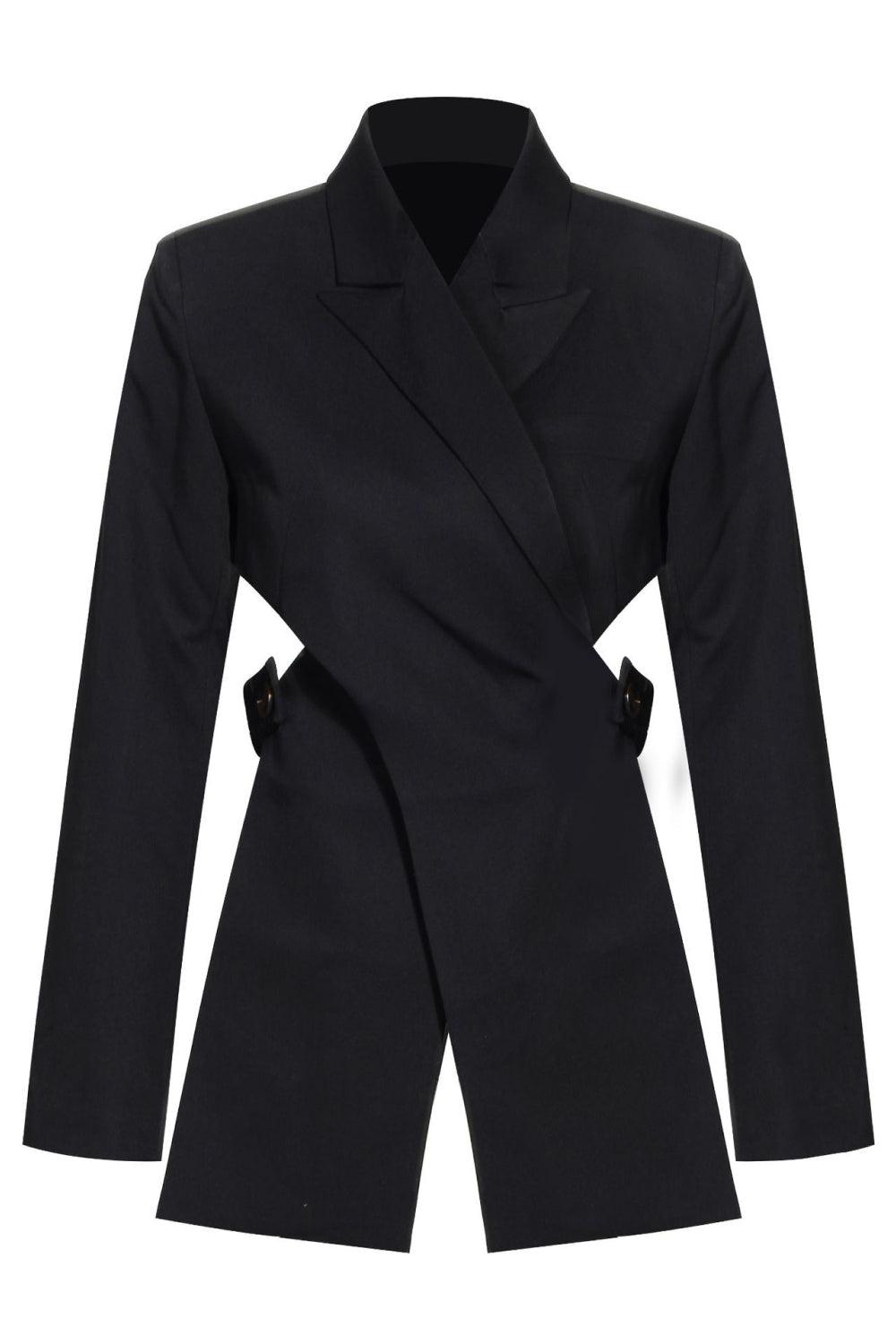 Dream Architect Criss-Cross Cropped Back Blazer BLUE ZONE PLANET