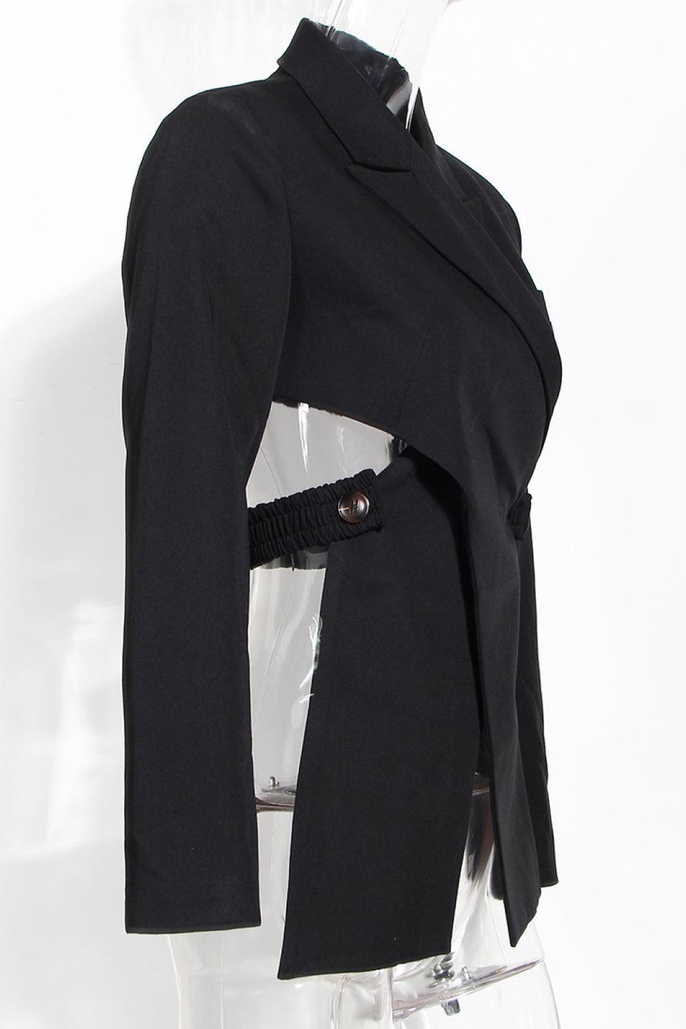 Dream Architect Criss-Cross Cropped Back Blazer BLUE ZONE PLANET