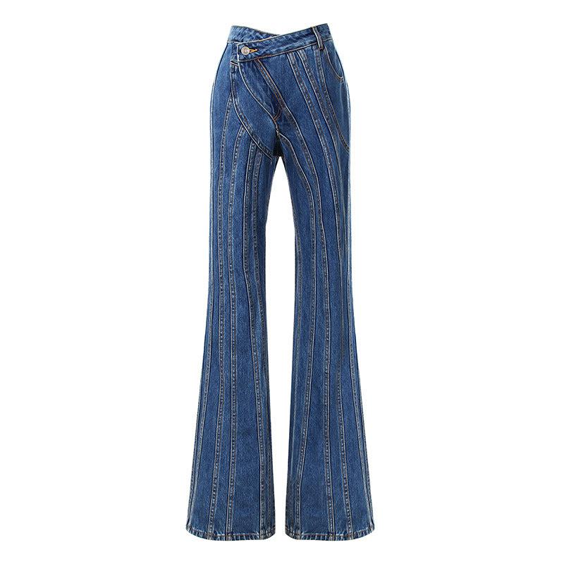 Dream Architect Niche Designer Asymmetric Slanted Waist Placket iYoowe DropShipping