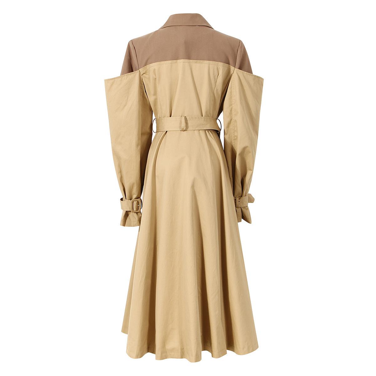 Dream Architect Two Color Collar Trench Coat iYoowe DropShipping