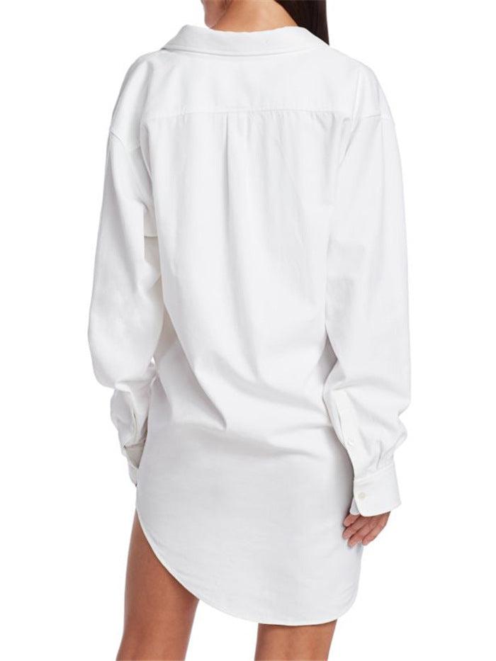Dream Architect White Irregular Suspender Shirt iYoowe DropShipping