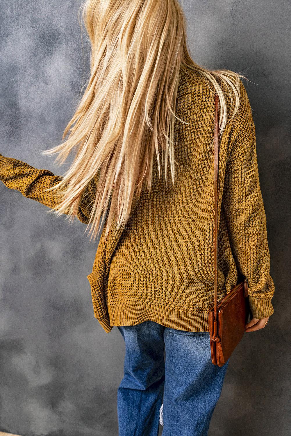 Drop Shoulder Button Down Pocketed Cardigan BLUE ZONE PLANET