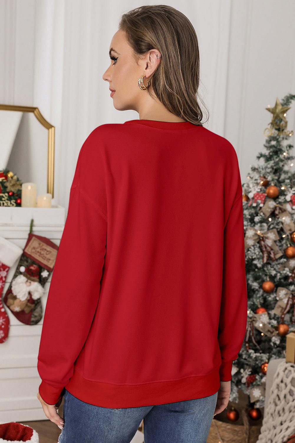 Drop Shoulder Ribbed Trim Sweatshirt BLUE ZONE PLANET