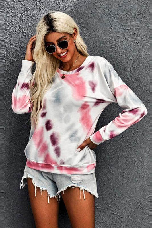 Drop Shoulder Tie Dye Tee BLUE ZONE PLANET