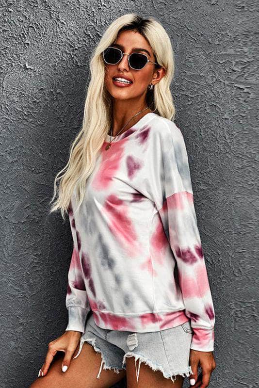 Drop Shoulder Tie Dye Tee BLUE ZONE PLANET