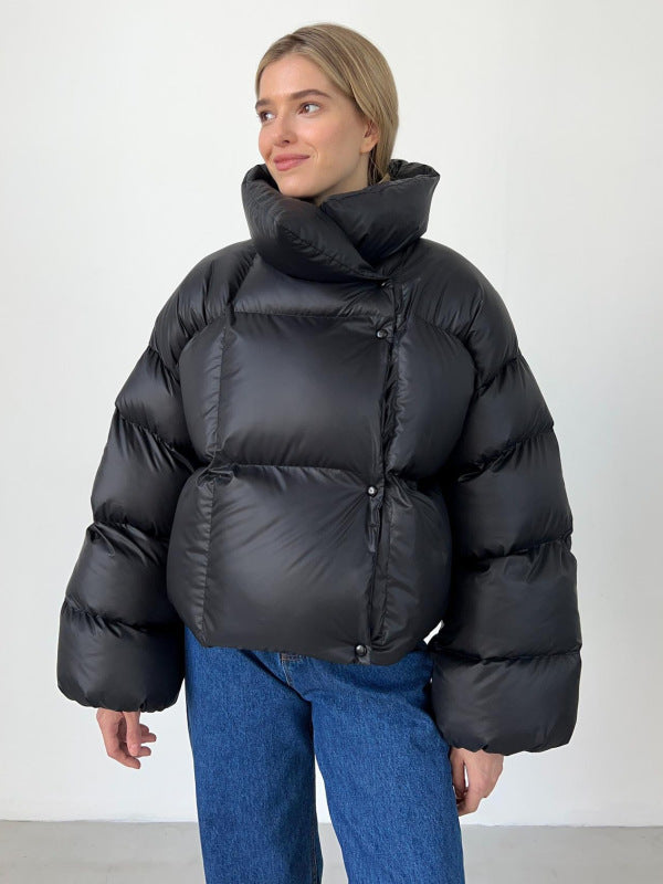 loose quilted jacket loose coat top kakaclo