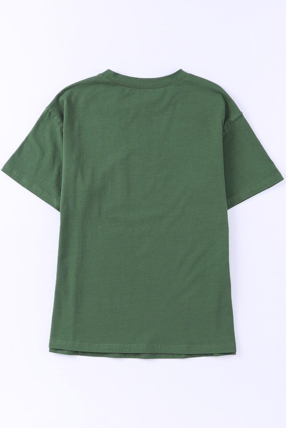 Embroidered Round Neck Pocket Tee BLUE ZONE PLANET