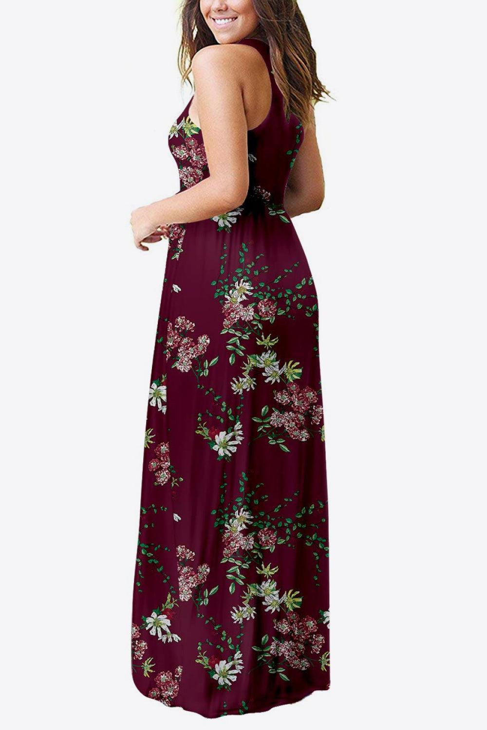 Empire Waist Sleeveless Dress with Pockets BLUE ZONE PLANET