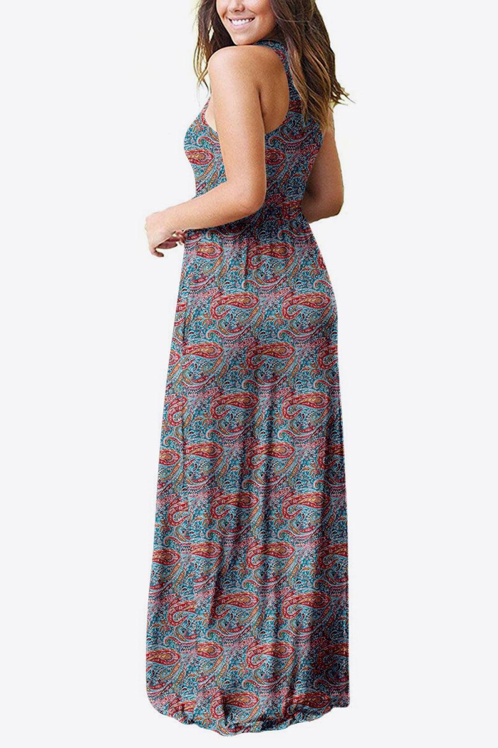 Empire Waist Sleeveless Dress with Pockets BLUE ZONE PLANET
