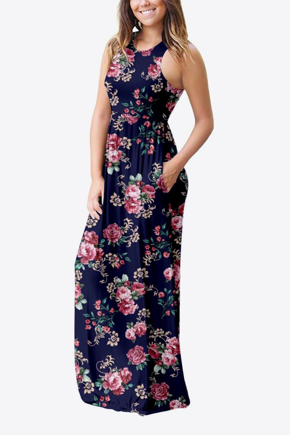 Empire Waist Sleeveless Dress with Pockets BLUE ZONE PLANET