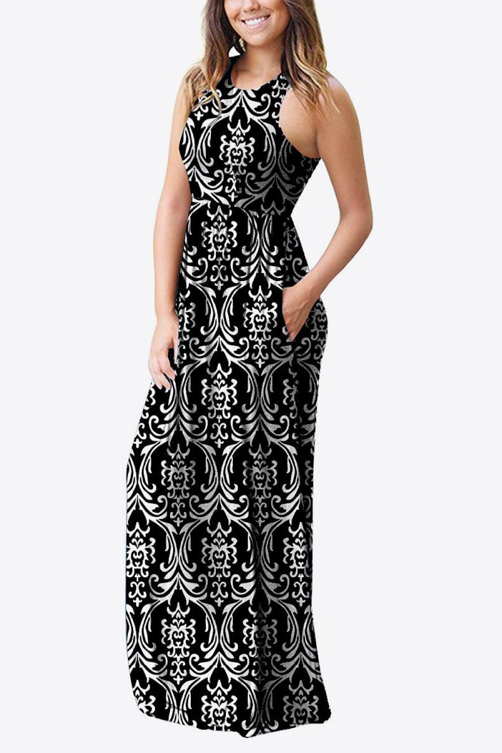 Empire Waist Sleeveless Dress with Pockets BLUE ZONE PLANET
