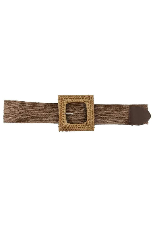 Fashion Square Straw Buckle Belt Blue Zone Planet