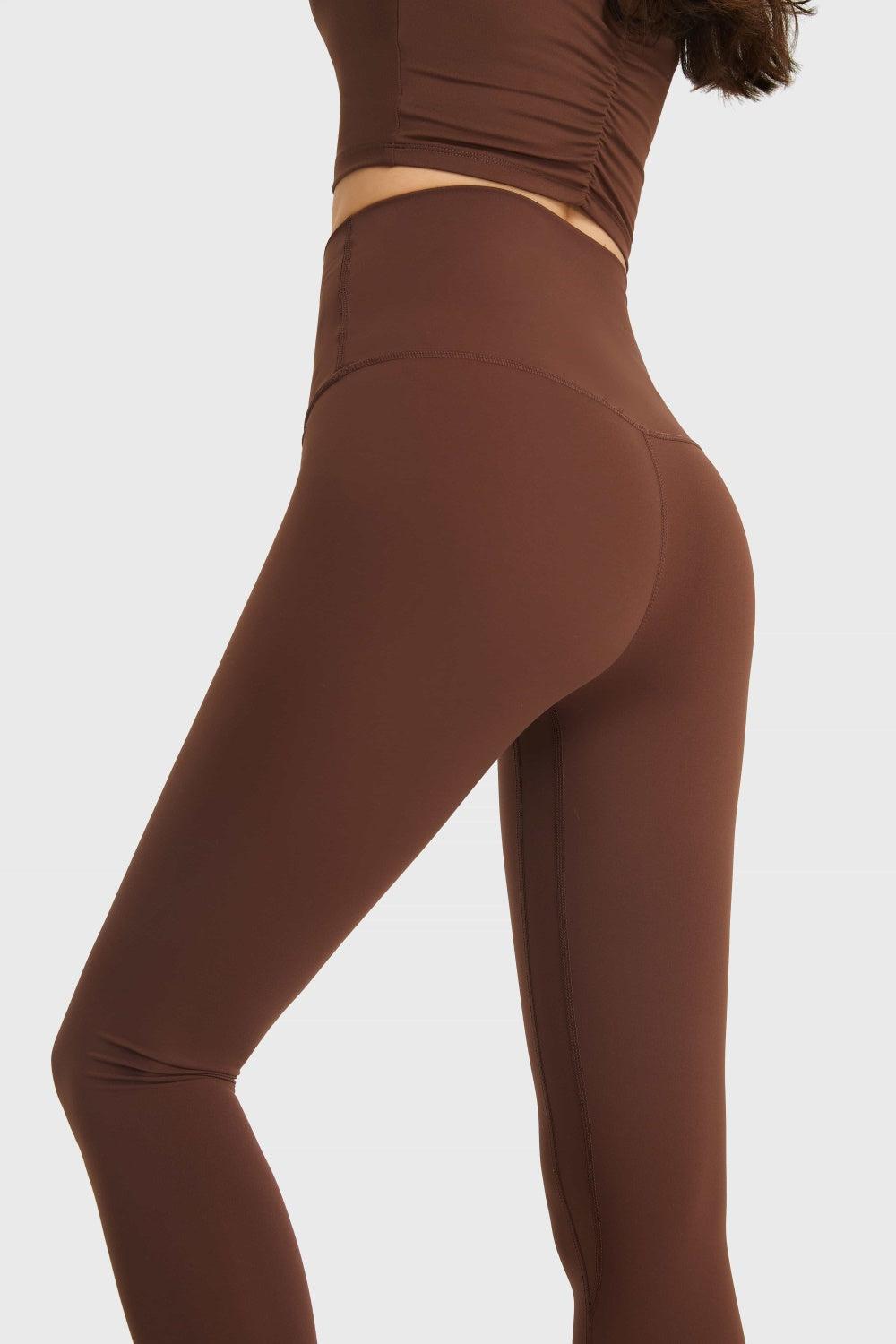 Feel Like Skin Elastic Waistband Yoga Leggings BLUE ZONE PLANET