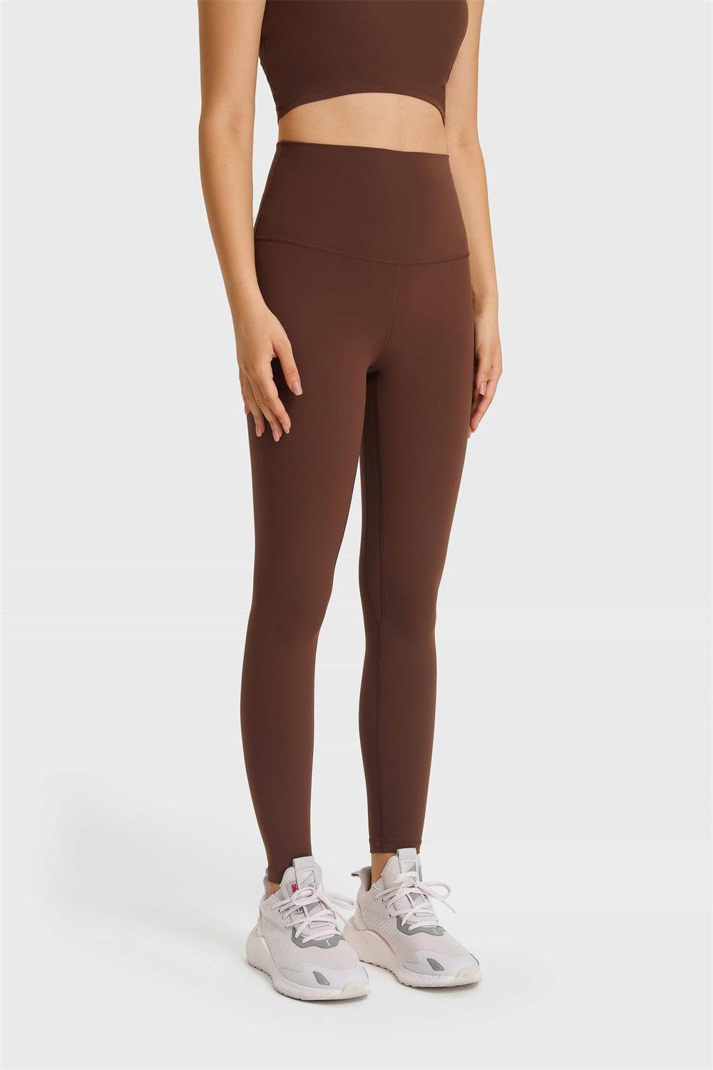 Feel Like Skin Elastic Waistband Yoga Leggings BLUE ZONE PLANET
